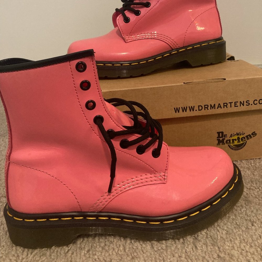 Dr. Martens 1460 Acid Pink Patent Boots Size 7